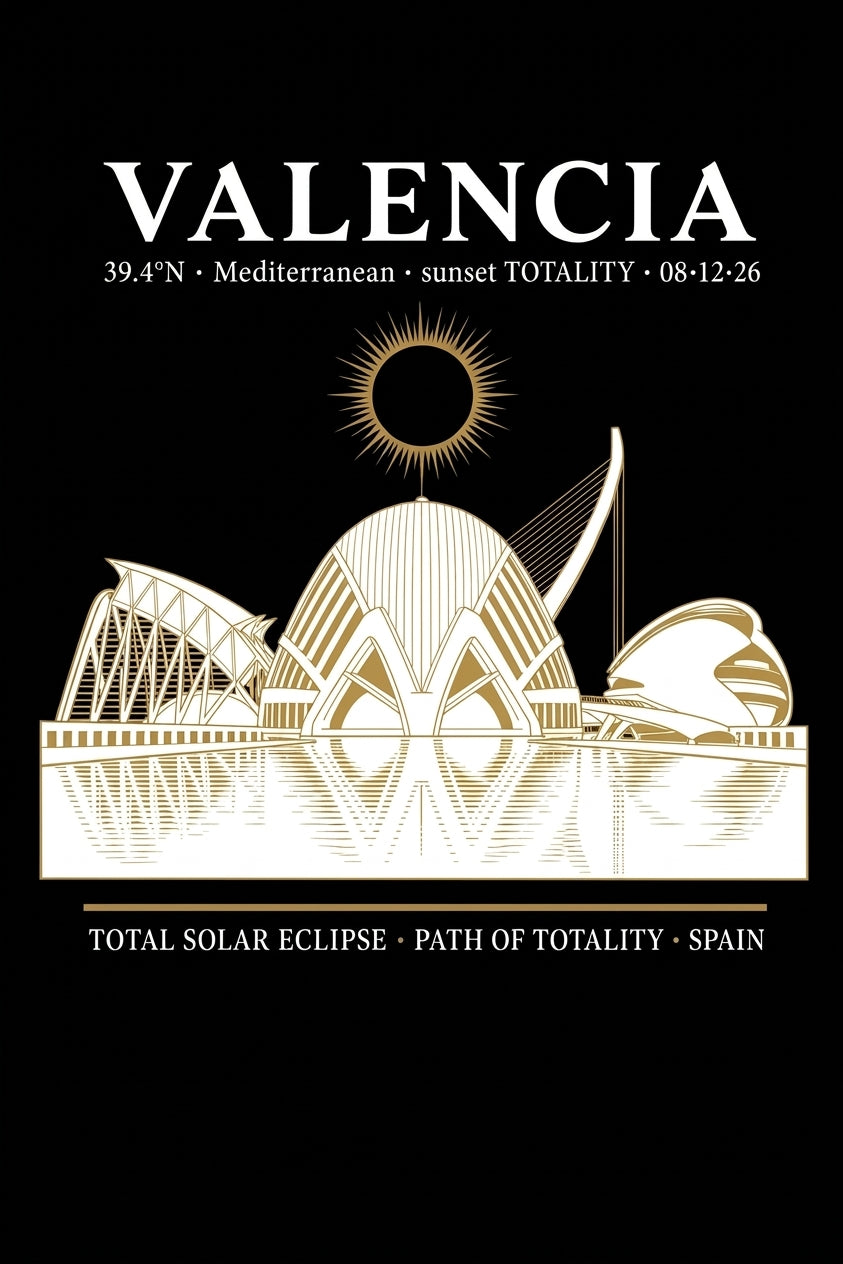 Bare design extract — Valencia Eclipse 2026 tee